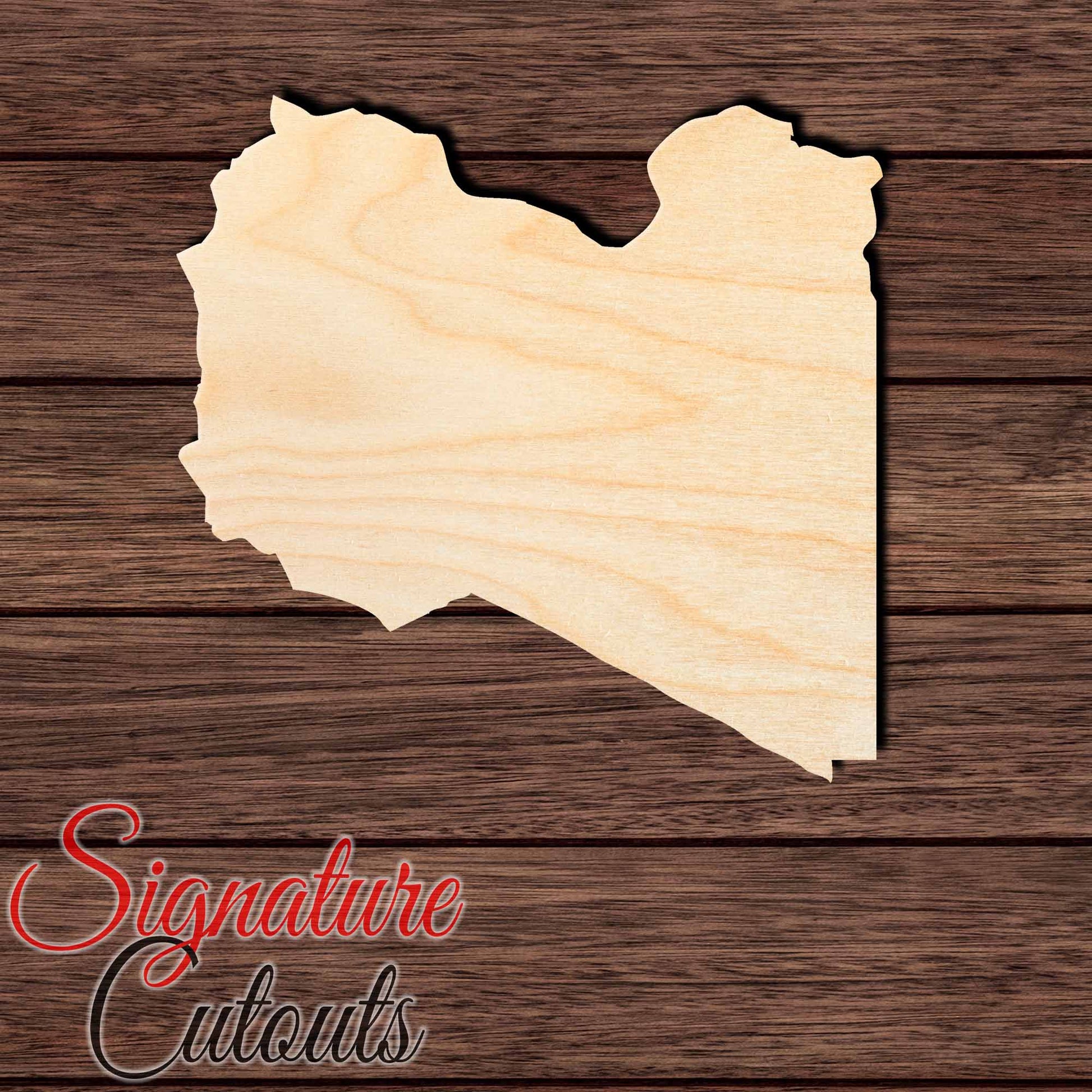 Libya Shape Cutout in Wood, Acrylic or Acrylic Mirror - Signature Cutouts
