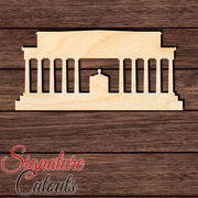 Lincoln Memorial Shape Cutout in Wood, Acrylic or Acrylic Mirror - Signature Cutouts