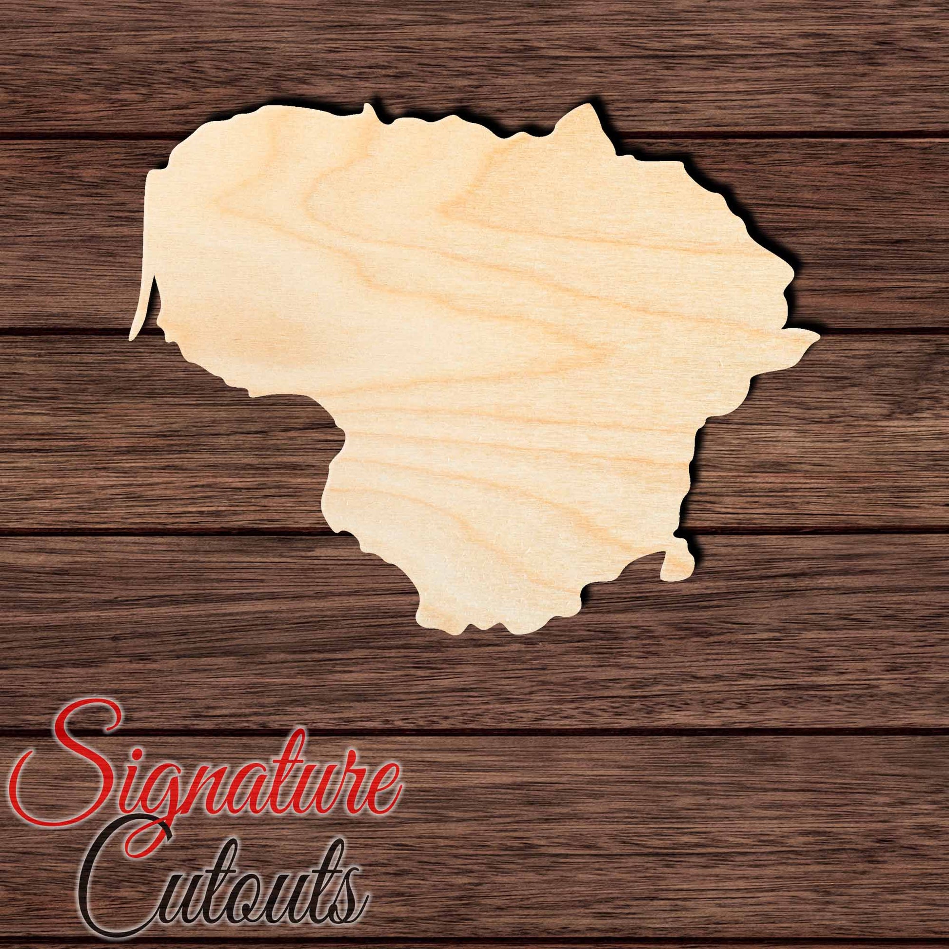 Lithuania Shape Cutout in Wood, Acrylic or Acrylic Mirror - Signature Cutouts