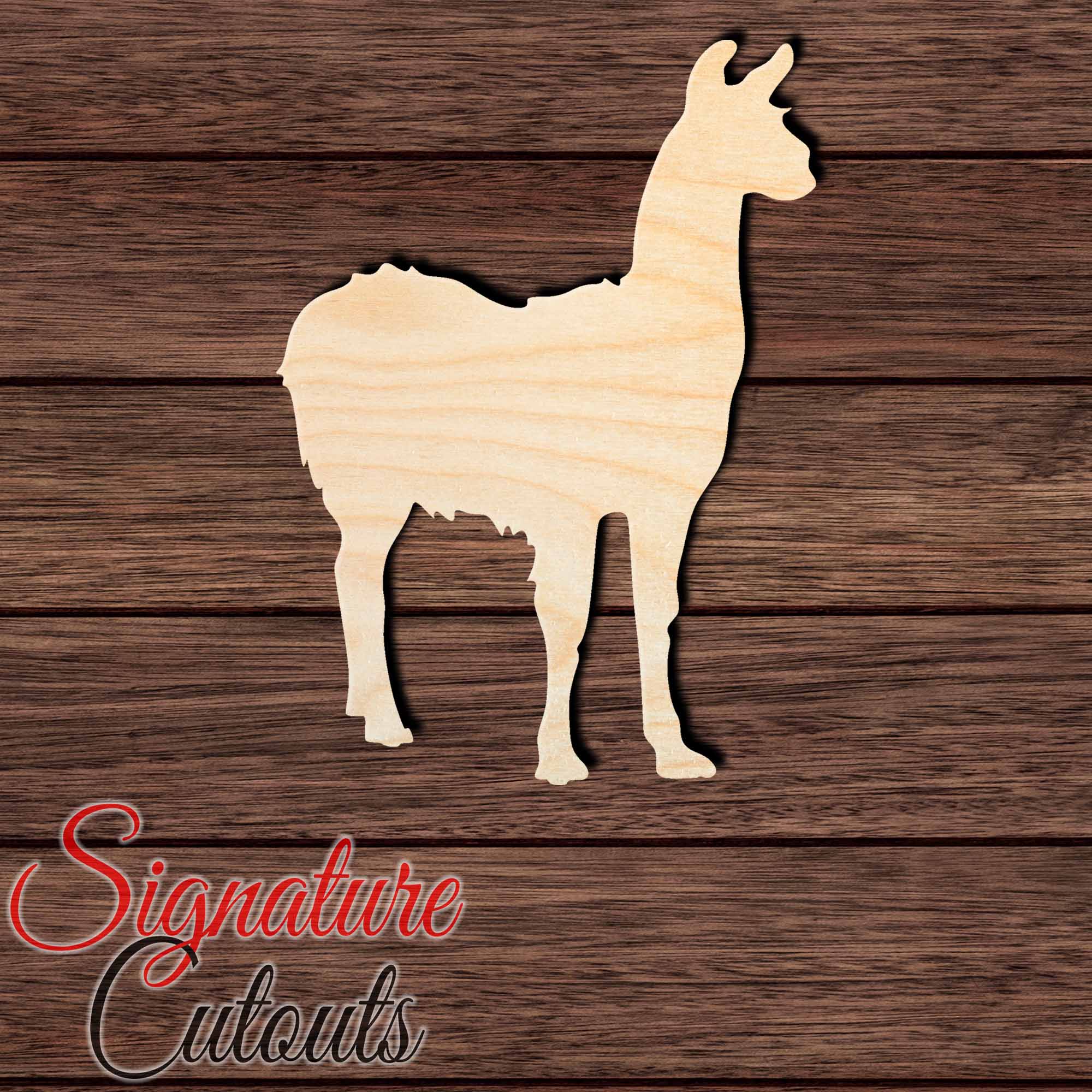 Llama 002 Shape Cutout in Wood, Acrylic or Acrylic Mirror - Signature Cutouts