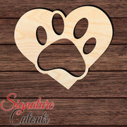 Love Paw 003 en Shape Cutout in Wood, Acrylic or Acrylic Mirror in Wood, Acrylic or Acrylic Mirror - Signature Cutouts
