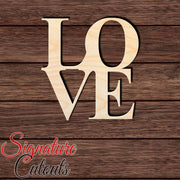 Love Stacked 001 Shape Cutout - Signature Cutouts