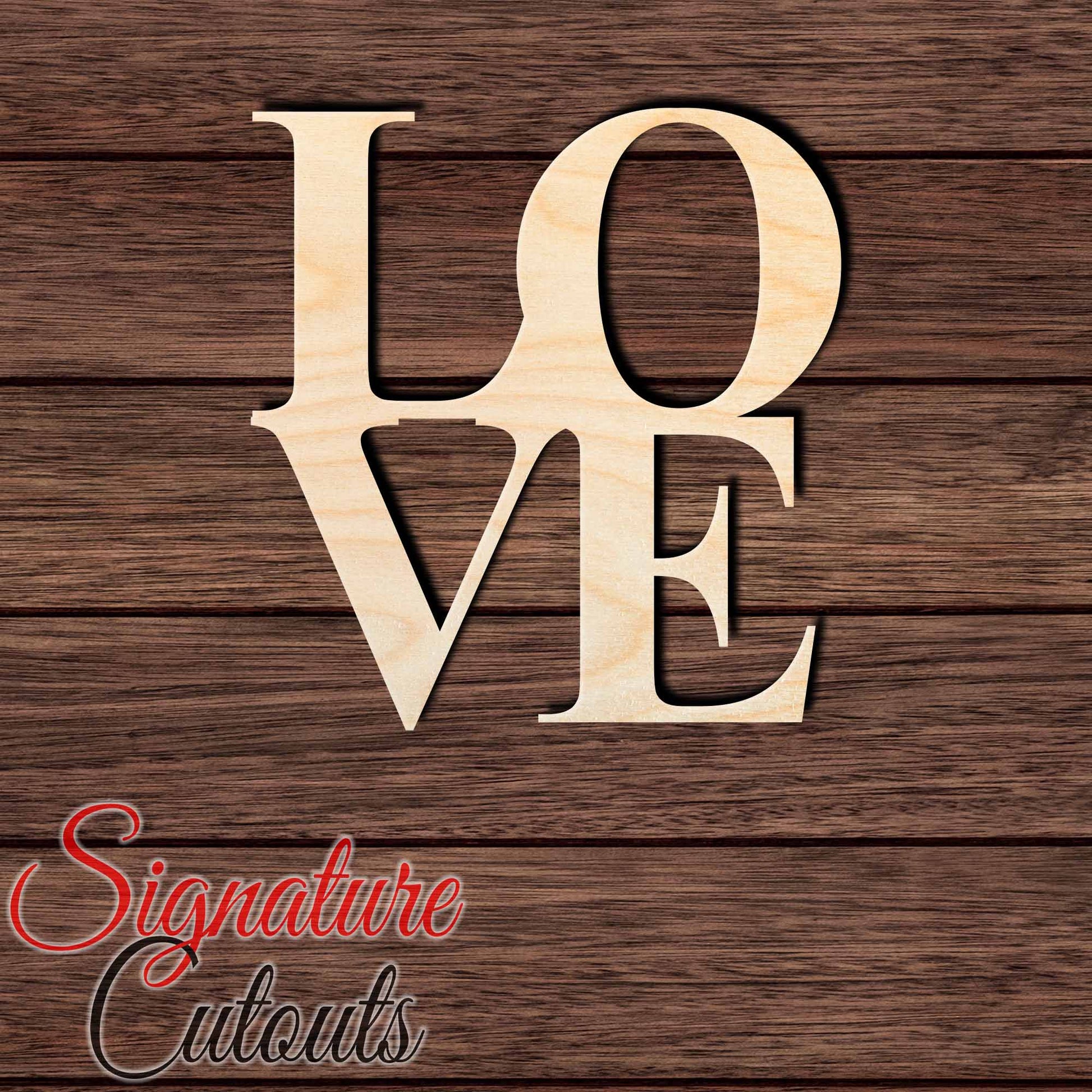 Love Stacked 001 Shape Cutout - Signature Cutouts