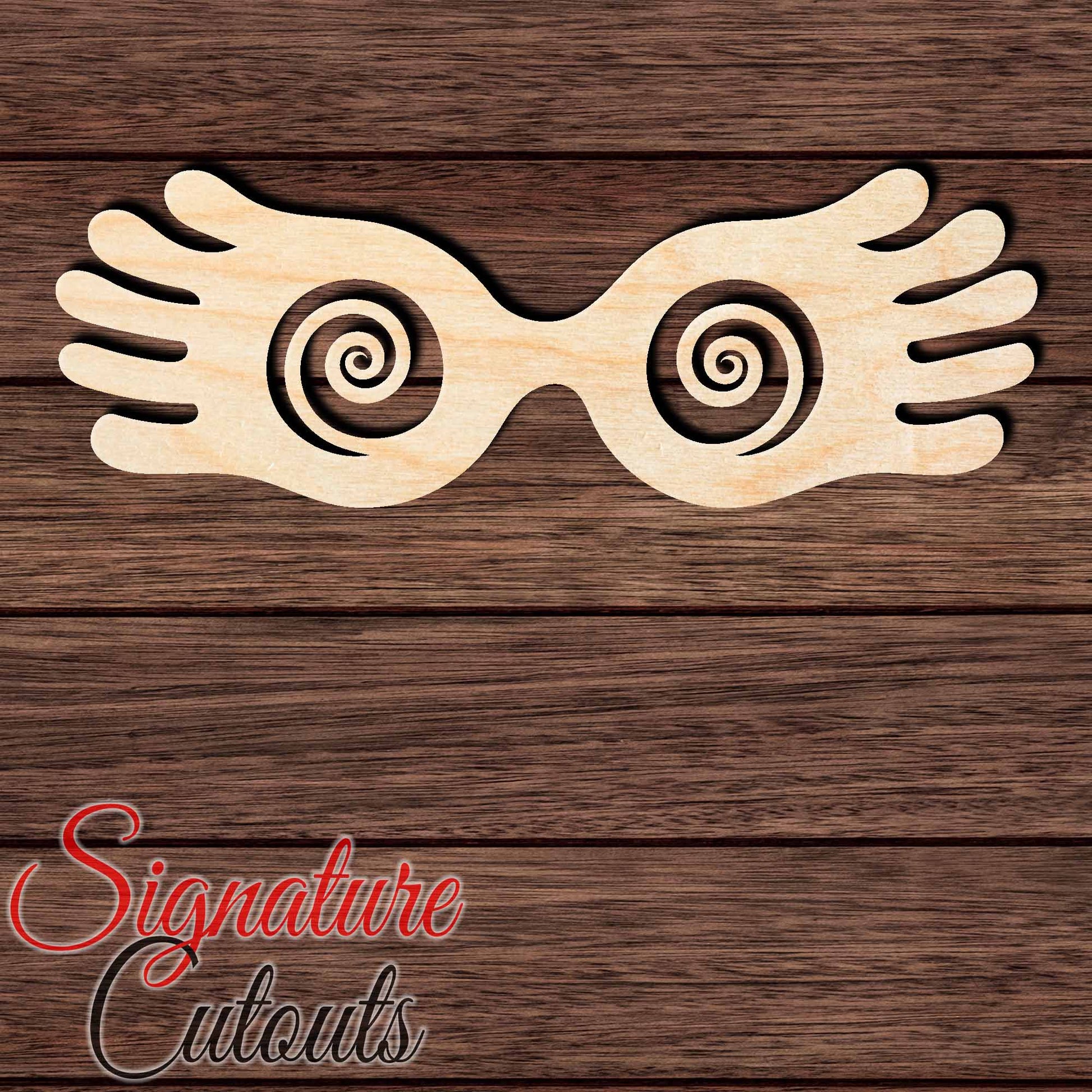 Luna Lovegood Glasses 002 - Shape Cutout in Wood, Acrylic or Acrylic Mirror - Signature Cutouts