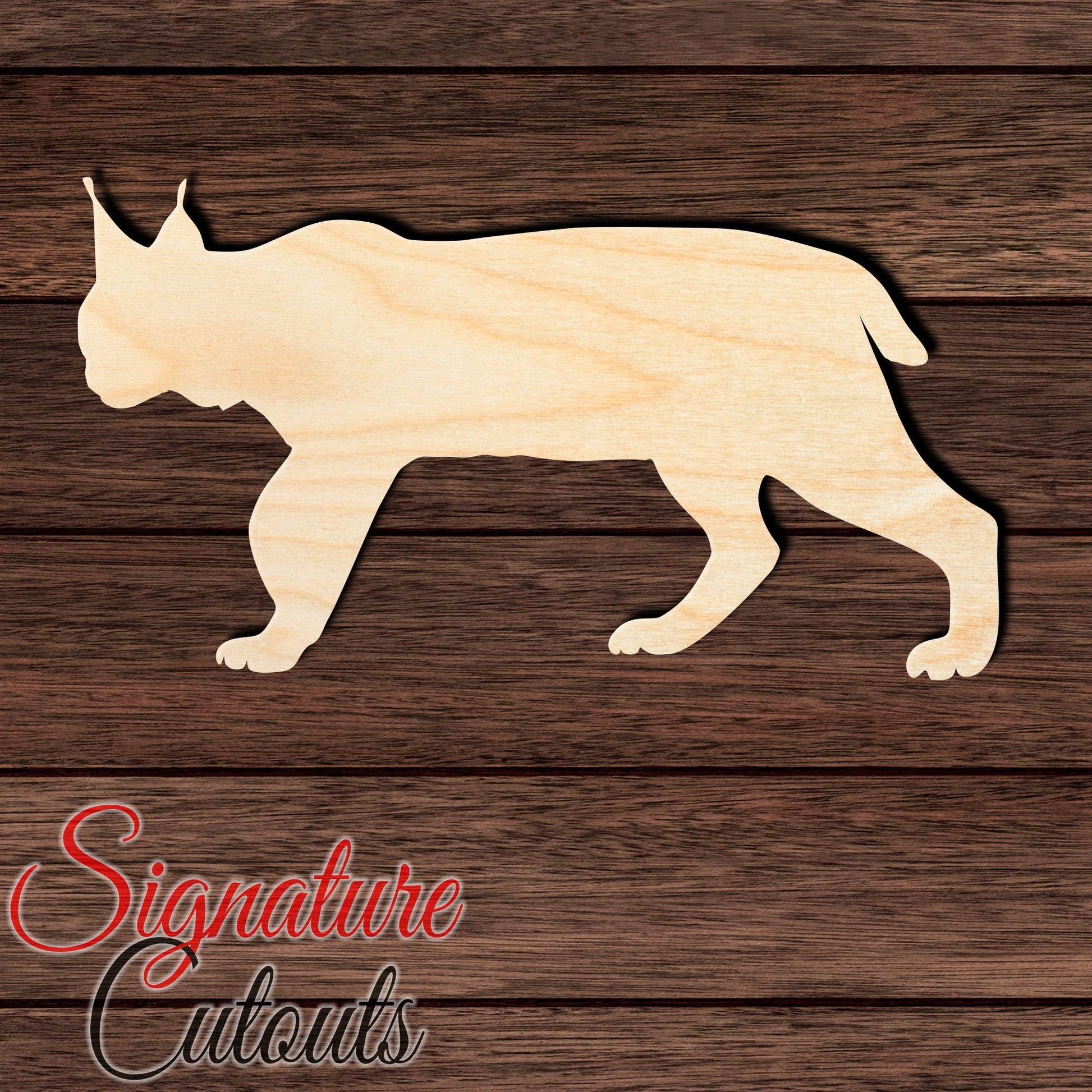 Lynx 001 Shape Cutout in Wood, Acrylic or Acrylic Mirror - Signature Cutouts