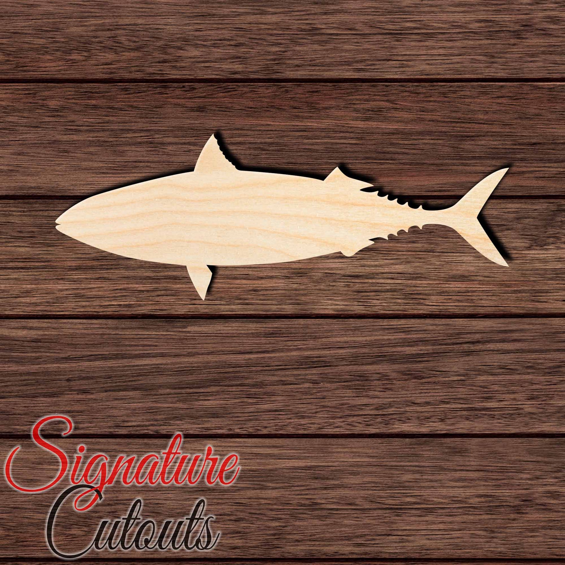 Mackerel Fish en Shape Cutout in Wood, Acrylic or Acrylic Mirror - Signature Cutouts