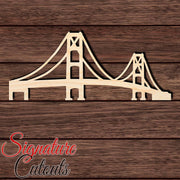 Mackinac Bridge 001 Shape Cutout in Wood, Acrylic or Acrylic Mirror - Signature Cutouts