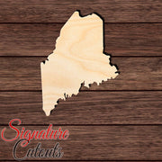 Maine State Shape Cutout in Wood, Acrylic or Acrylic Mirror - Signature Cutouts