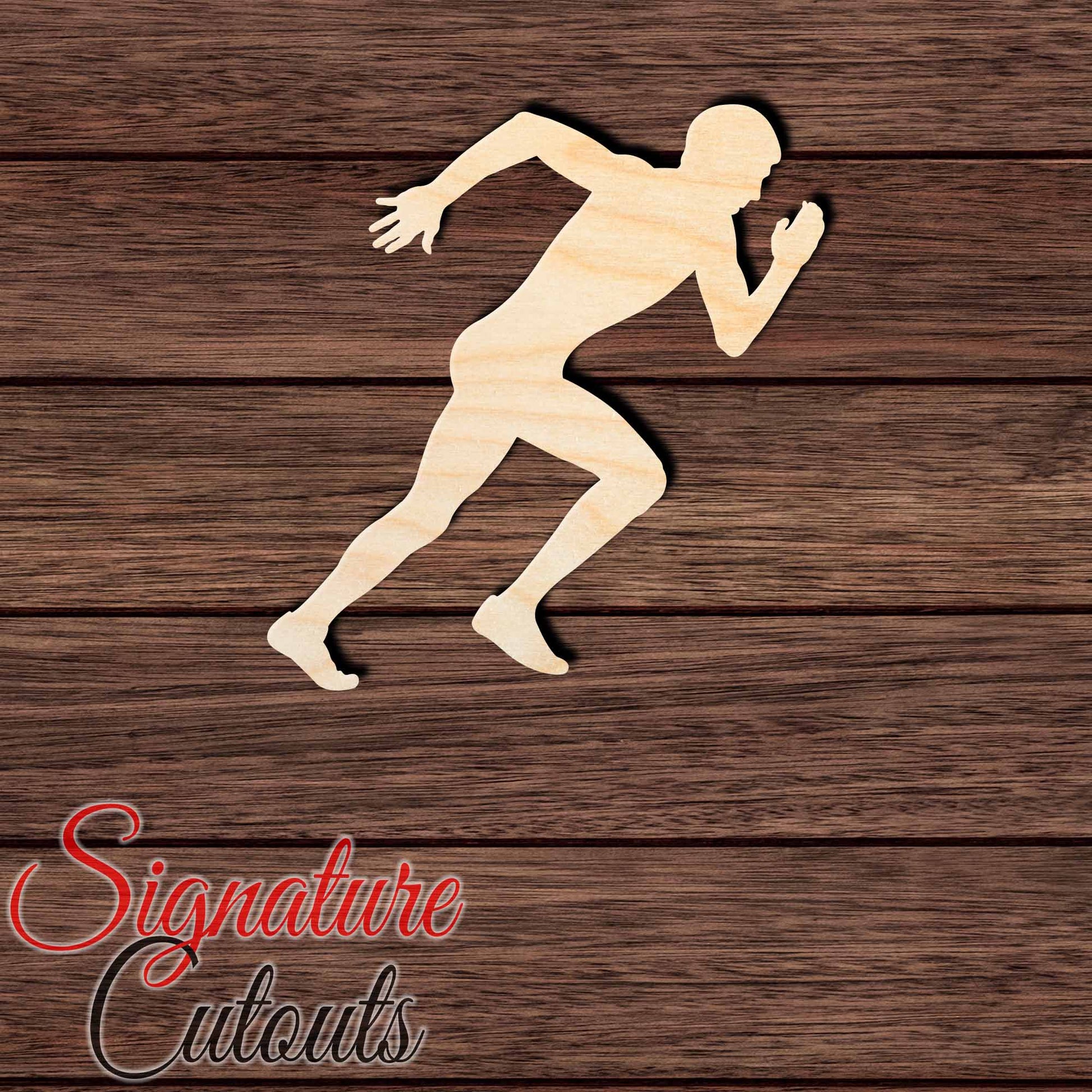 Male Runner 001 Shape Cutout in Wood, Acrylic or Acrylic Mirror - Signature Cutouts