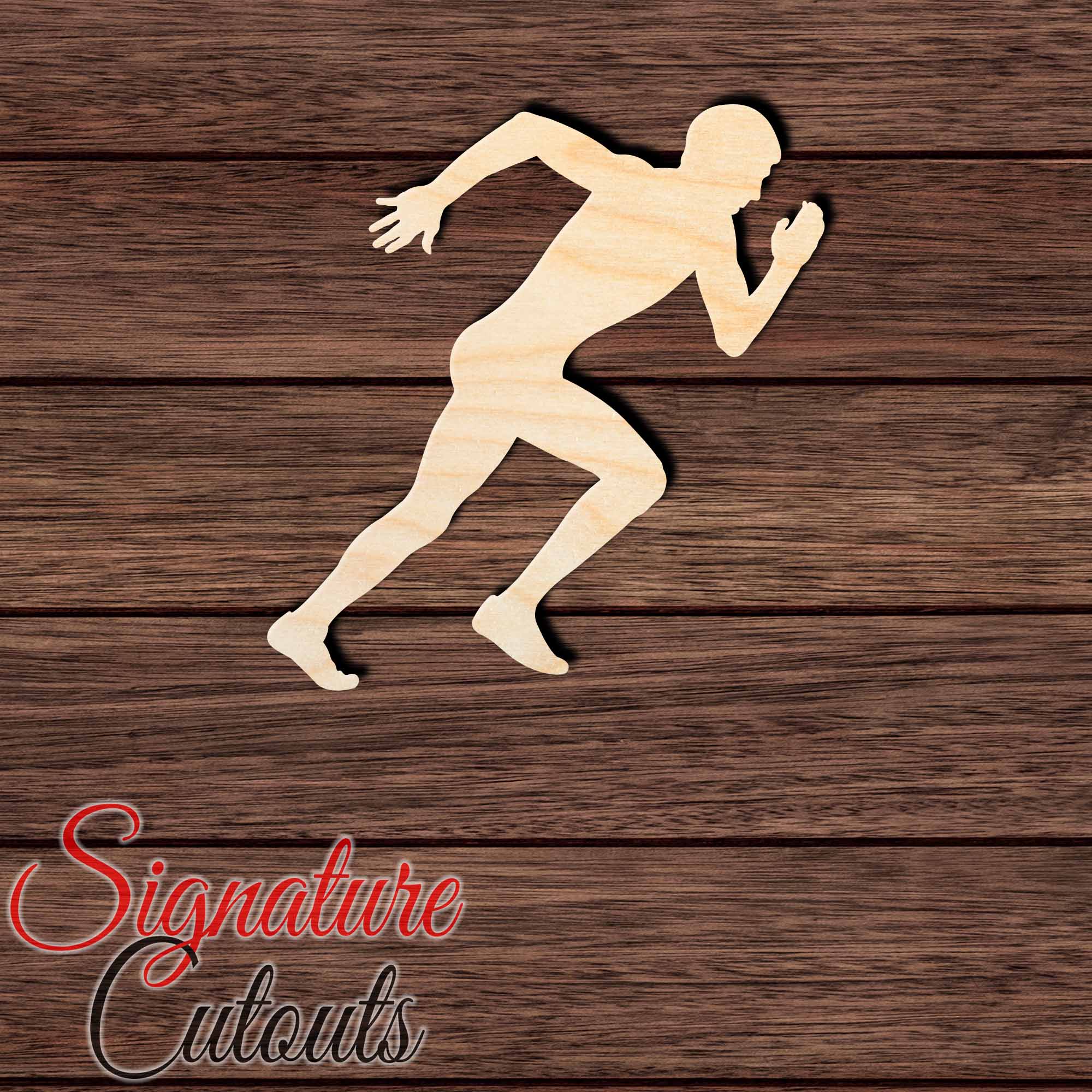 Male Runner 001 Shape Cutout in Wood, Acrylic or Acrylic Mirror - Signature Cutouts