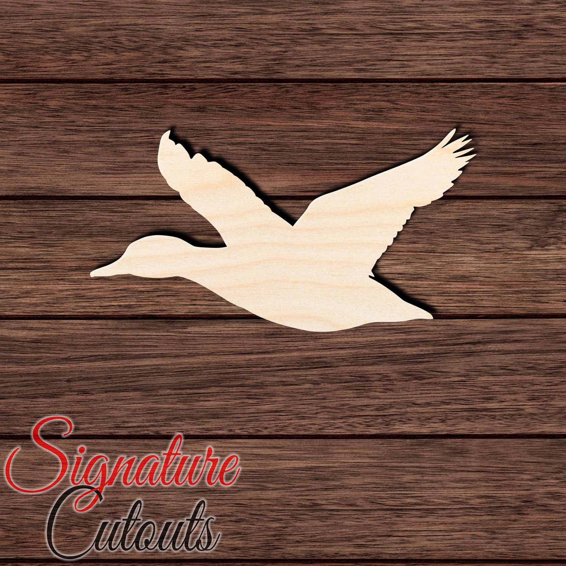 Mallard Duck 001 Shape Cutout in Wood, Acrylic or Acrylic Mirror - Signature Cutouts