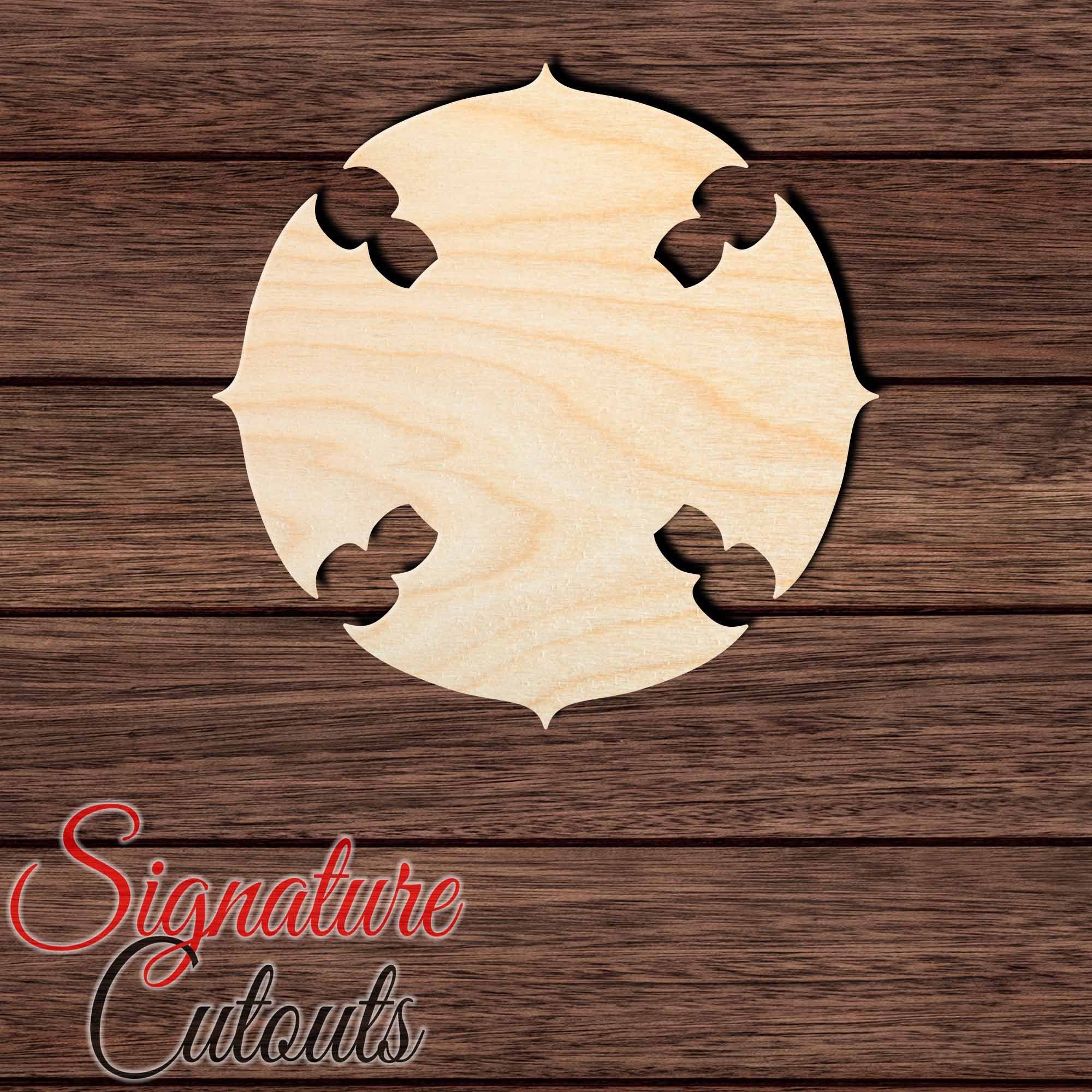 Maltese Cross 001 Shape Cutout in Wood, Acrylic or Acrylic Mirror - Signature Cutouts