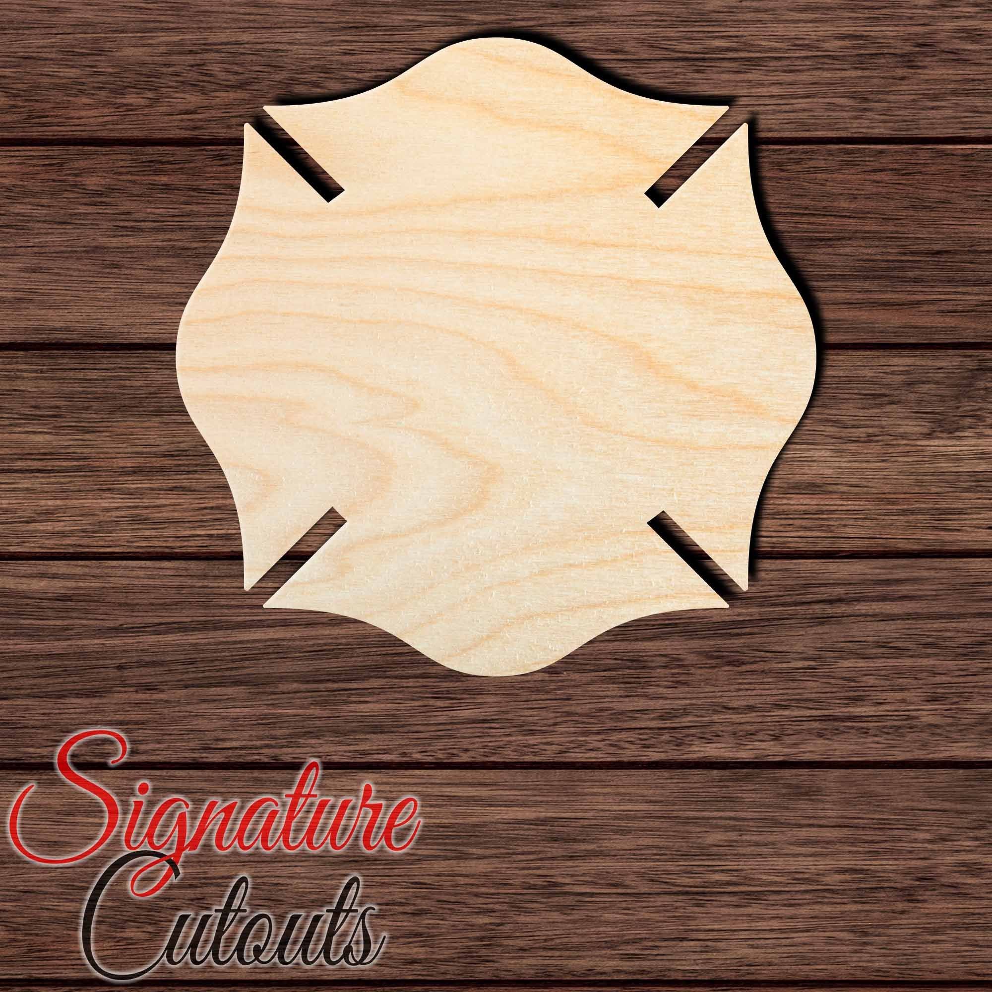Maltese Cross 004 Shape Cutout in Wood, Acrylic or Acrylic Mirror - Signature Cutouts