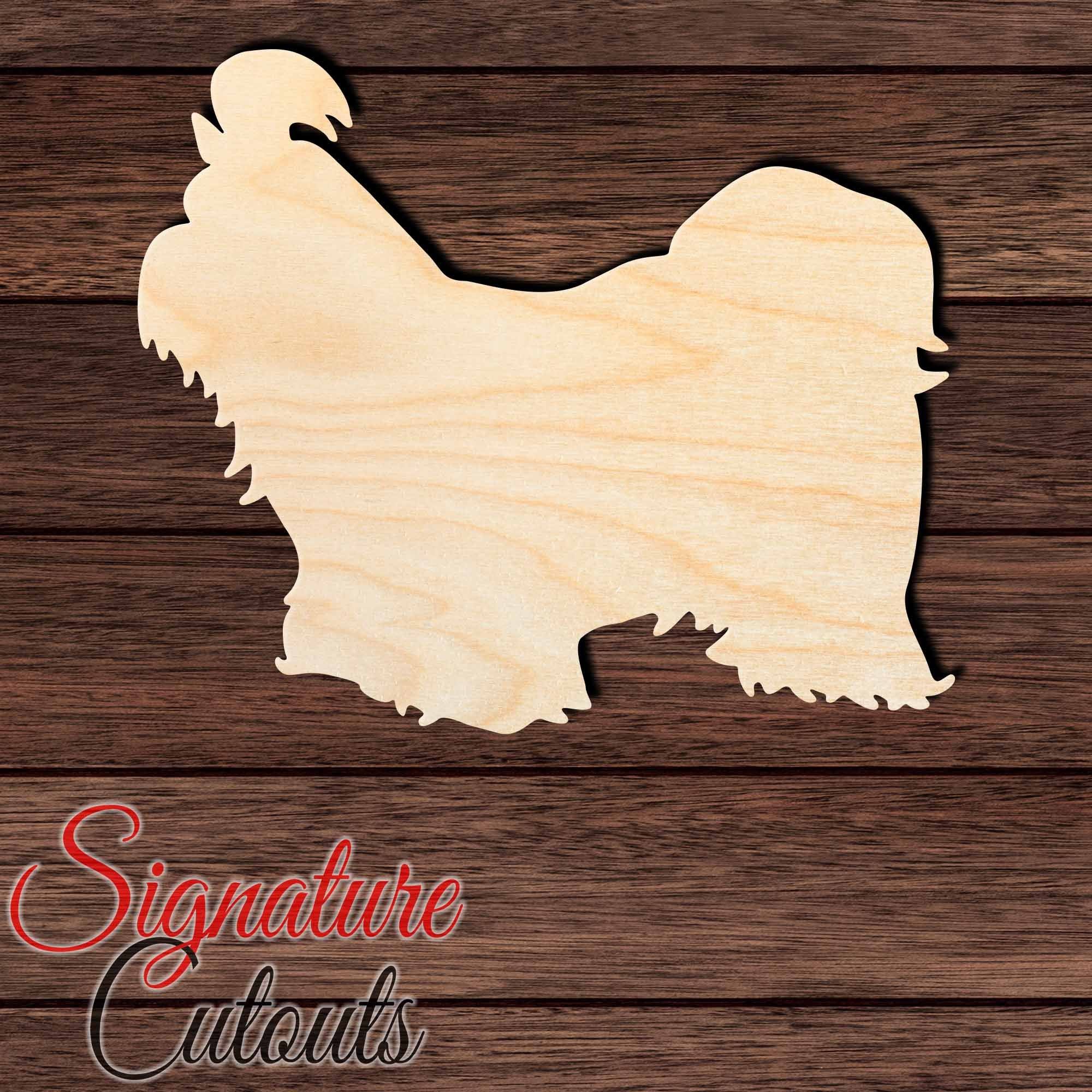 Maltese Shihtzu Shape Cutout in Wood, Acrylic or Acrylic Mirror - Signature Cutouts