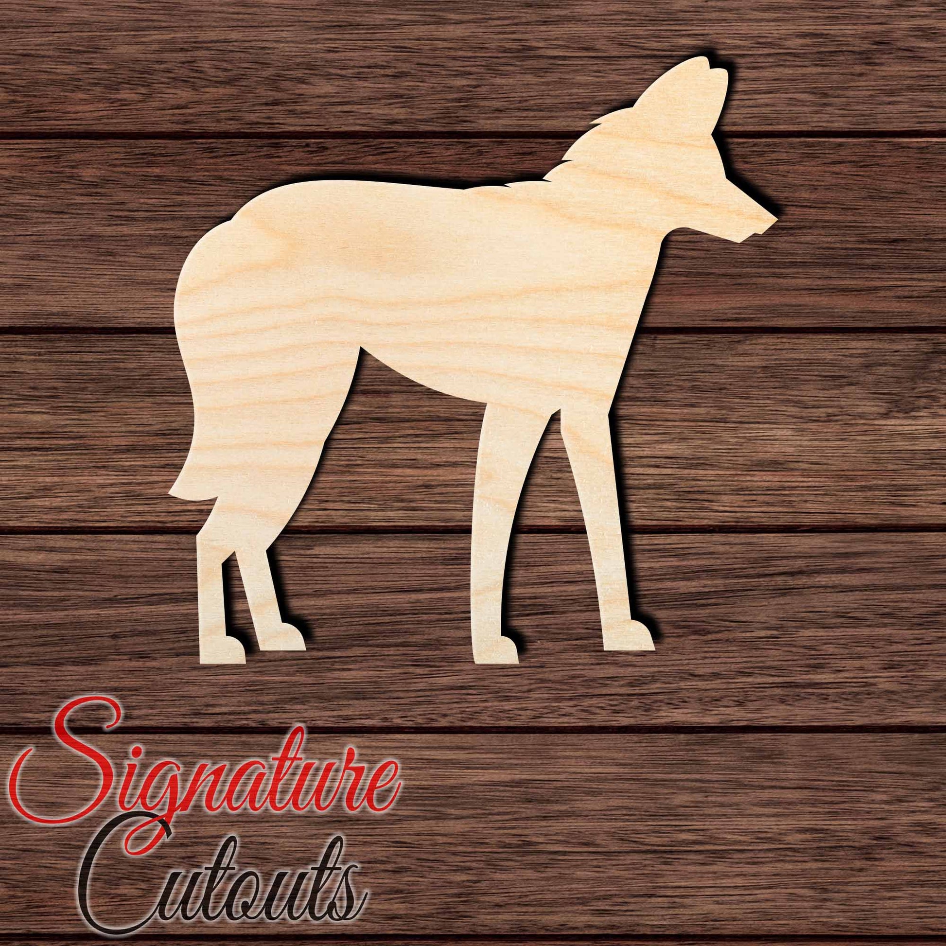 Maned Wolf 001 Shape Cutout in Wood, Acrylic or Acrylic Mirror - Signature Cutouts