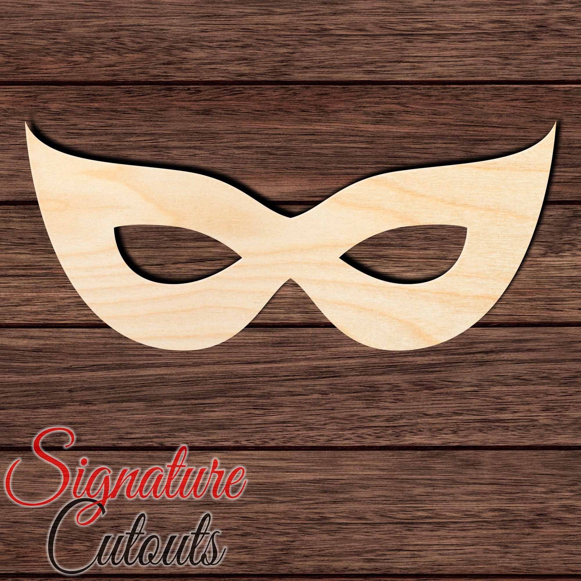 Mardi Gras Mask 003 Shape Cutout in Wood, Acrylic or Acrylic Mirror - Signature Cutouts