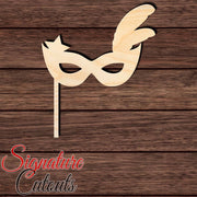 Mardi Gras Mask 005 Shape Cutout in Wood, Acrylic or Acrylic Mirror - Signature Cutouts