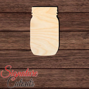 Mason Jar 001 Shape Cutout in Wood, Acrylic or Acrylic Mirror - Signature Cutouts