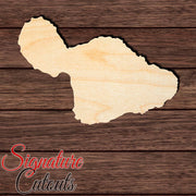 Maui State Shape Cutout in Wood, Acrylic or Acrylic Mirror - Signature Cutouts