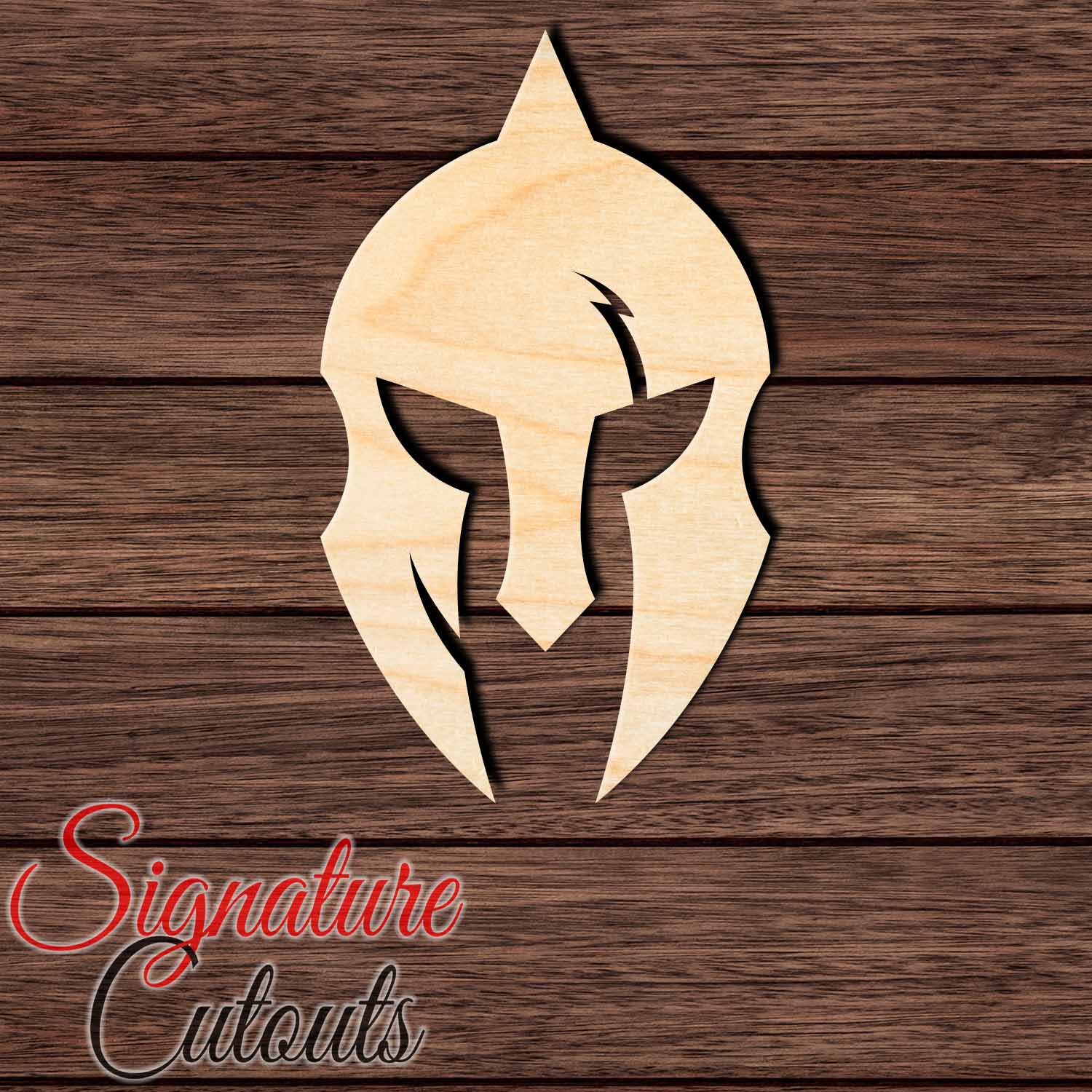 Medieval Helmet 001 Shape Cutout in Wood, Acrylic or Acrylic Mirror - Signature Cutouts