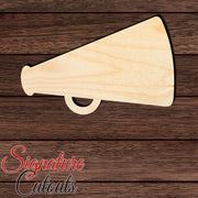 Megaphone 001 Shape Cutout in Wood, Acrylic or Acrylic Mirror - Signature Cutouts