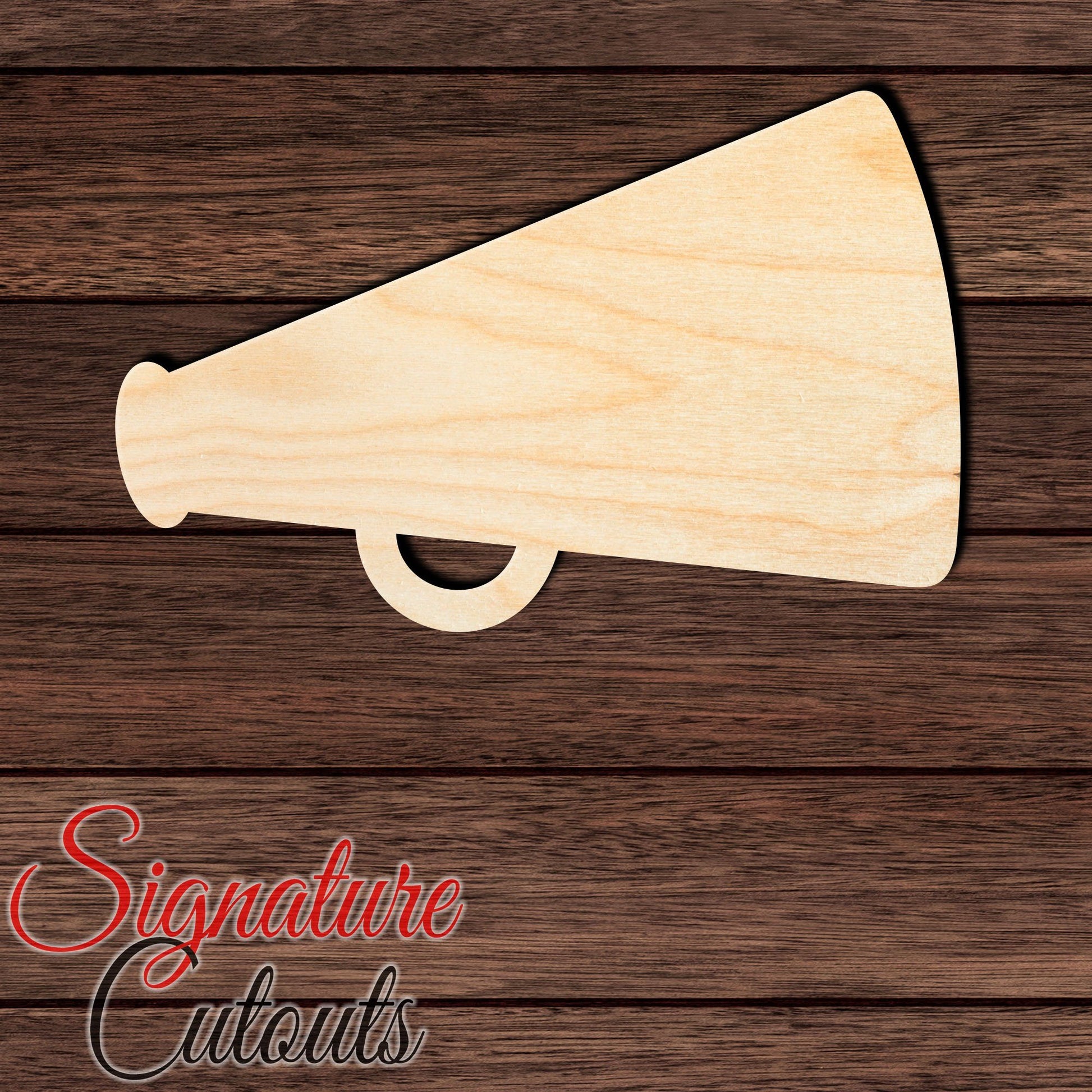 Megaphone 001 Shape Cutout in Wood, Acrylic or Acrylic Mirror - Signature Cutouts