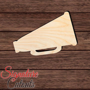 Megaphone 002 Shape Cutout in Wood, Acrylic or Acrylic Mirror - Signature Cutouts