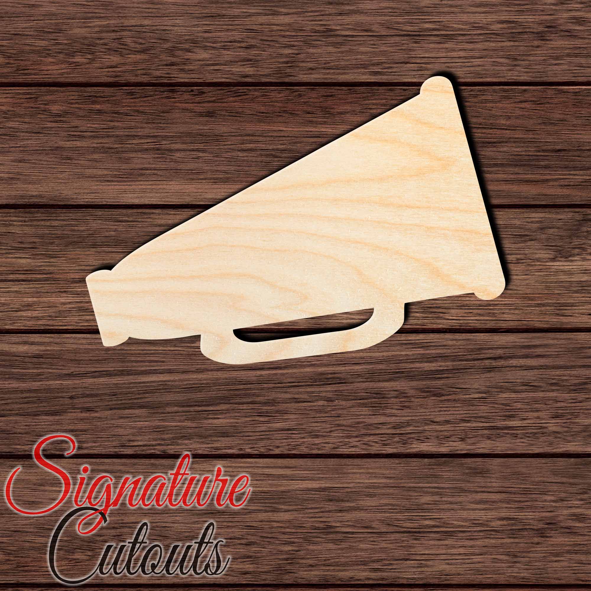 Megaphone 002 Shape Cutout in Wood, Acrylic or Acrylic Mirror - Signature Cutouts