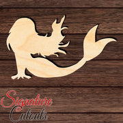 Mermaid 004 Shape Cutout in Wood, Acrylic or Acrylic Mirror - Signature Cutouts