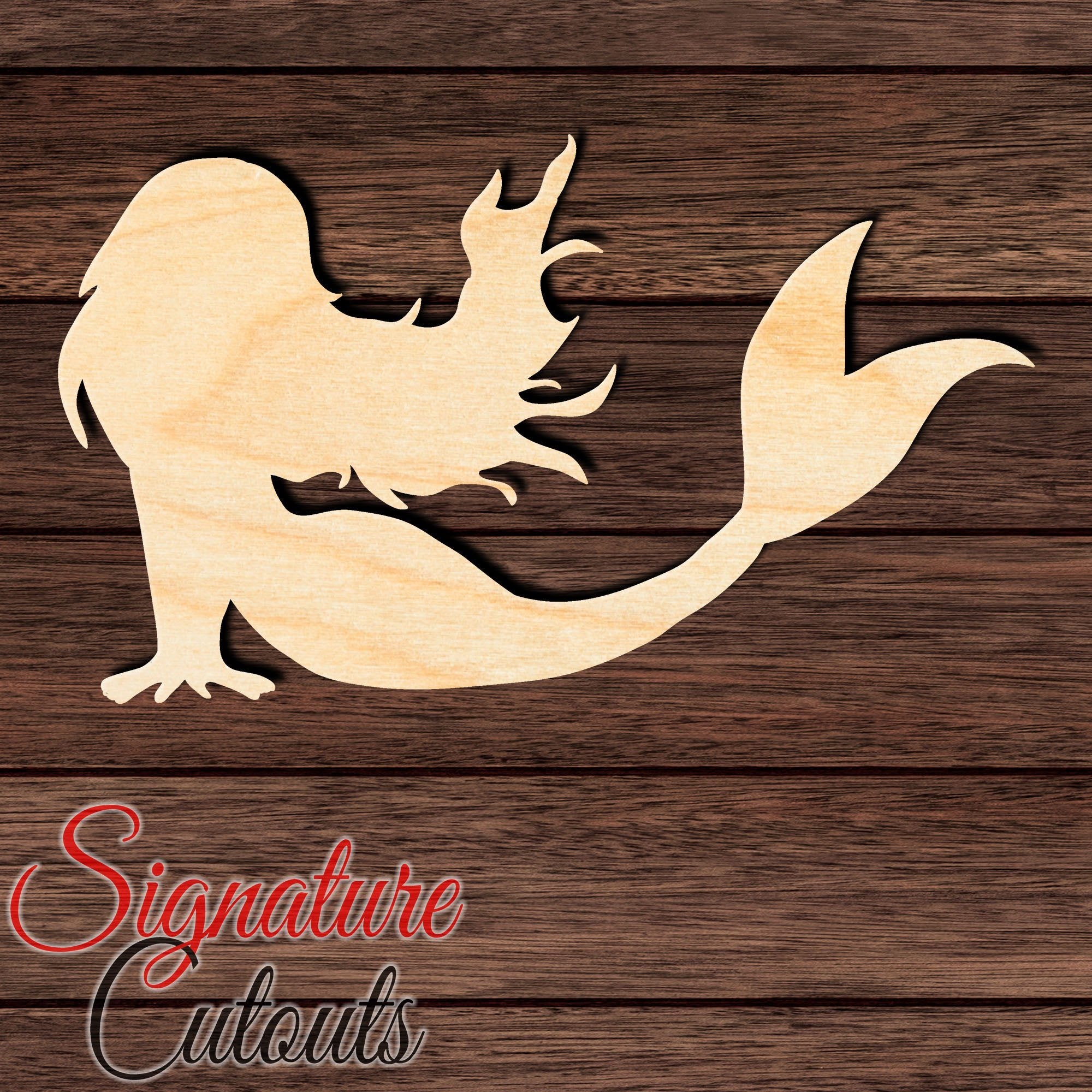 Mermaid 004 Shape Cutout in Wood, Acrylic or Acrylic Mirror - Signature Cutouts