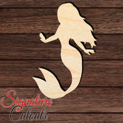 Mermaid 005 Shape Cutout in Wood, Acrylic or Acrylic Mirror - Signature Cutouts