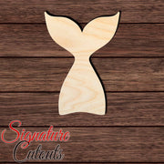 Mermaid Tail 001 Shape Cutout in Wood, Acrylic or Acrylic Mirror - Signature Cutouts
