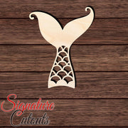 Mermaid Tail 004 Shape Cutout in Wood, Acrylic or Acrylic Mirror - Signature Cutouts
