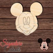 Mickey Mouse Head 002 Shape Cutout - Paint by Line - Signature Cutouts