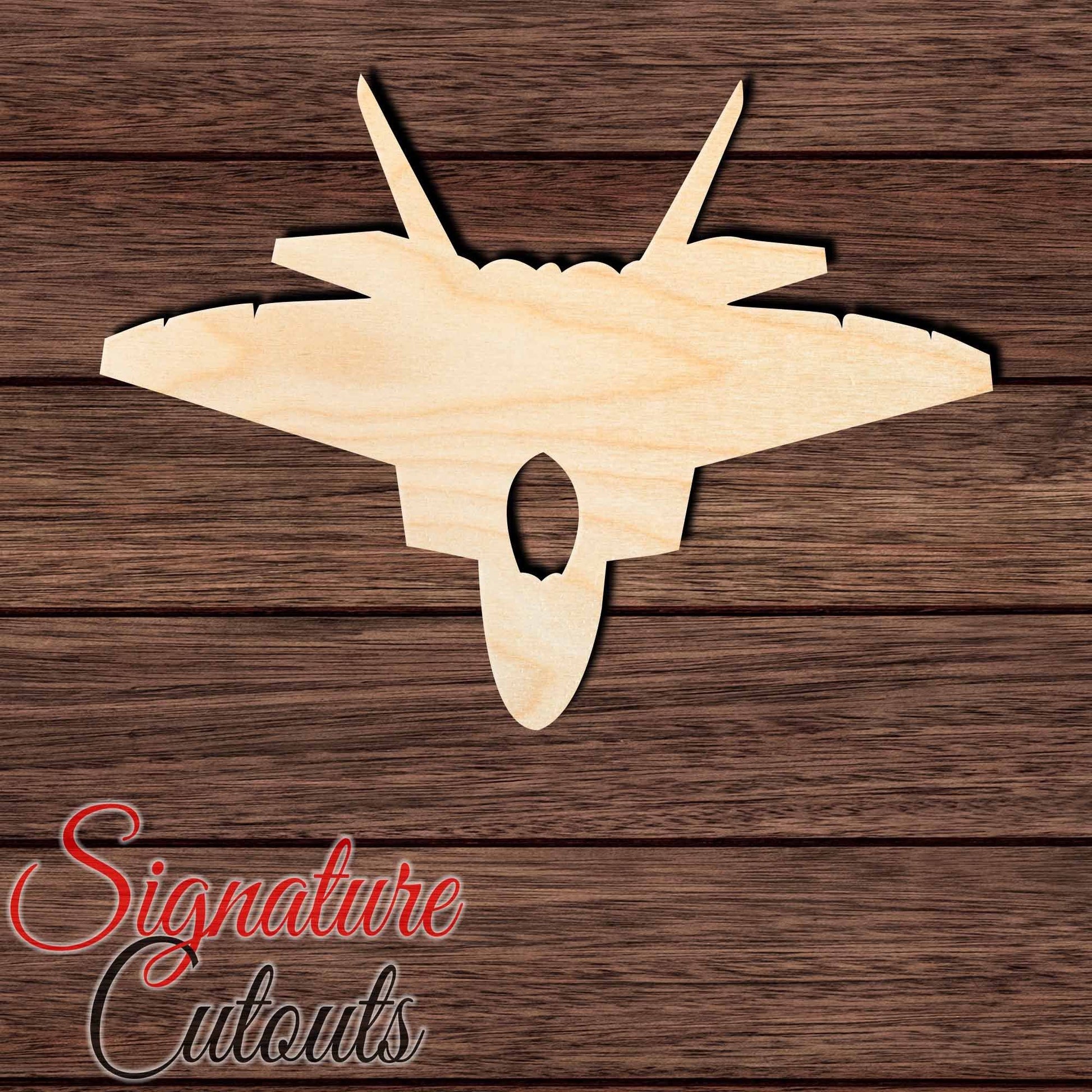 Military Jet 003 Shape Cutout in Wood, Acrylic or Acrylic Mirror - Signature Cutouts