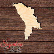 Moldova Shape Cutout in Wood, Acrylic or Acrylic Mirror - Signature Cutouts