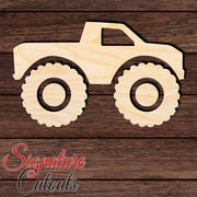Monster Truck 001 Shape Cutout in Wood, Acrylic or Acrylic Mirror - Signature Cutouts