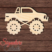 Monster Truck 005 Shape Cutout in Wood, Acrylic or Acrylic Mirror - Signature Cutouts
