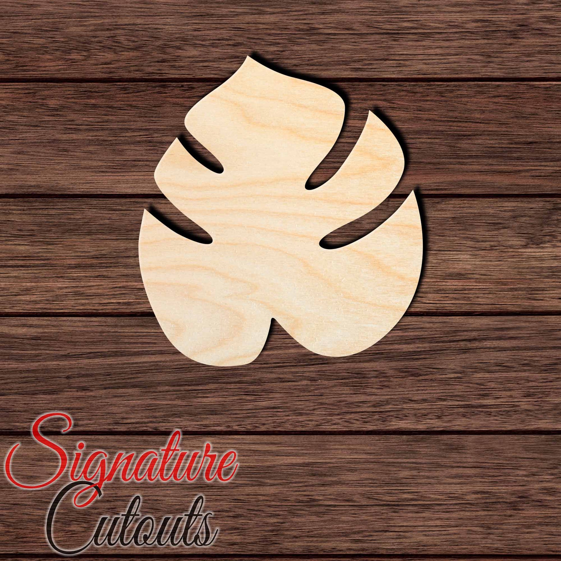 Monstera Leaf 002 Shape Cutout in Wood, Acrylic or Acrylic Mirror - Signature Cutouts