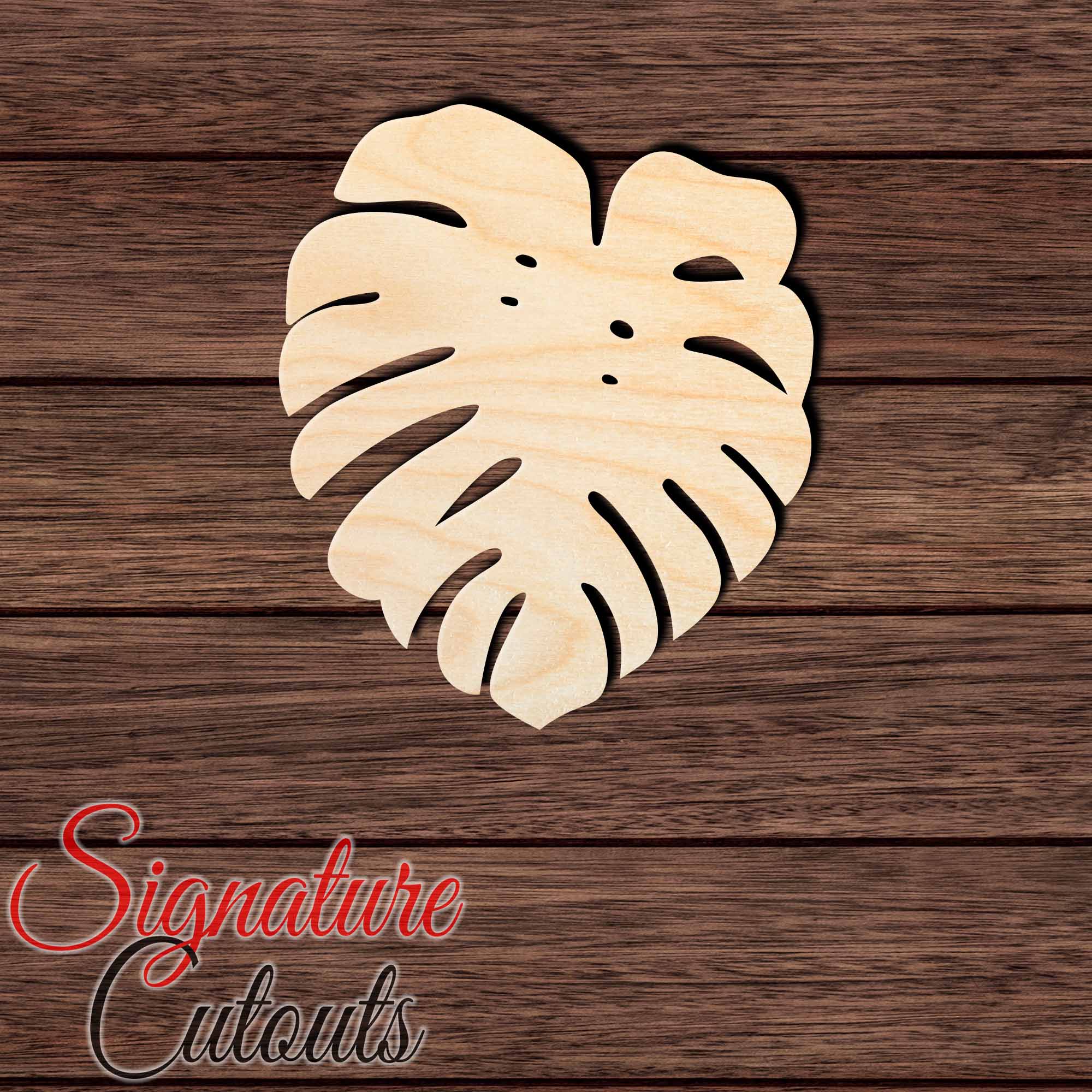 Monstera Leaf 003 Shape Cutout in Wood, Acrylic or Acrylic Mirror - Signature Cutouts