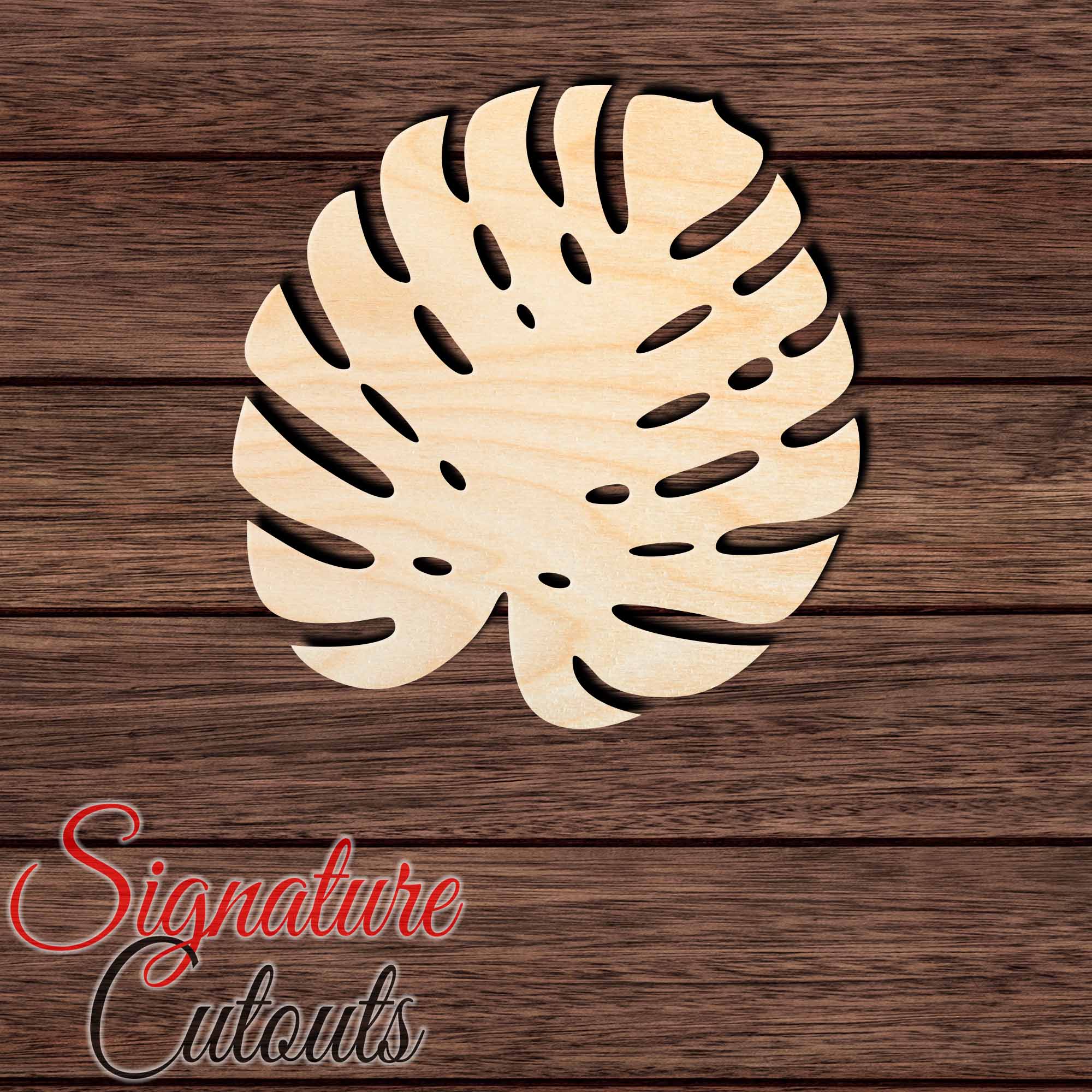 Monstera Leaf 004 Shape Cutout in Wood, Acrylic or Acrylic Mirror - Signature Cutouts