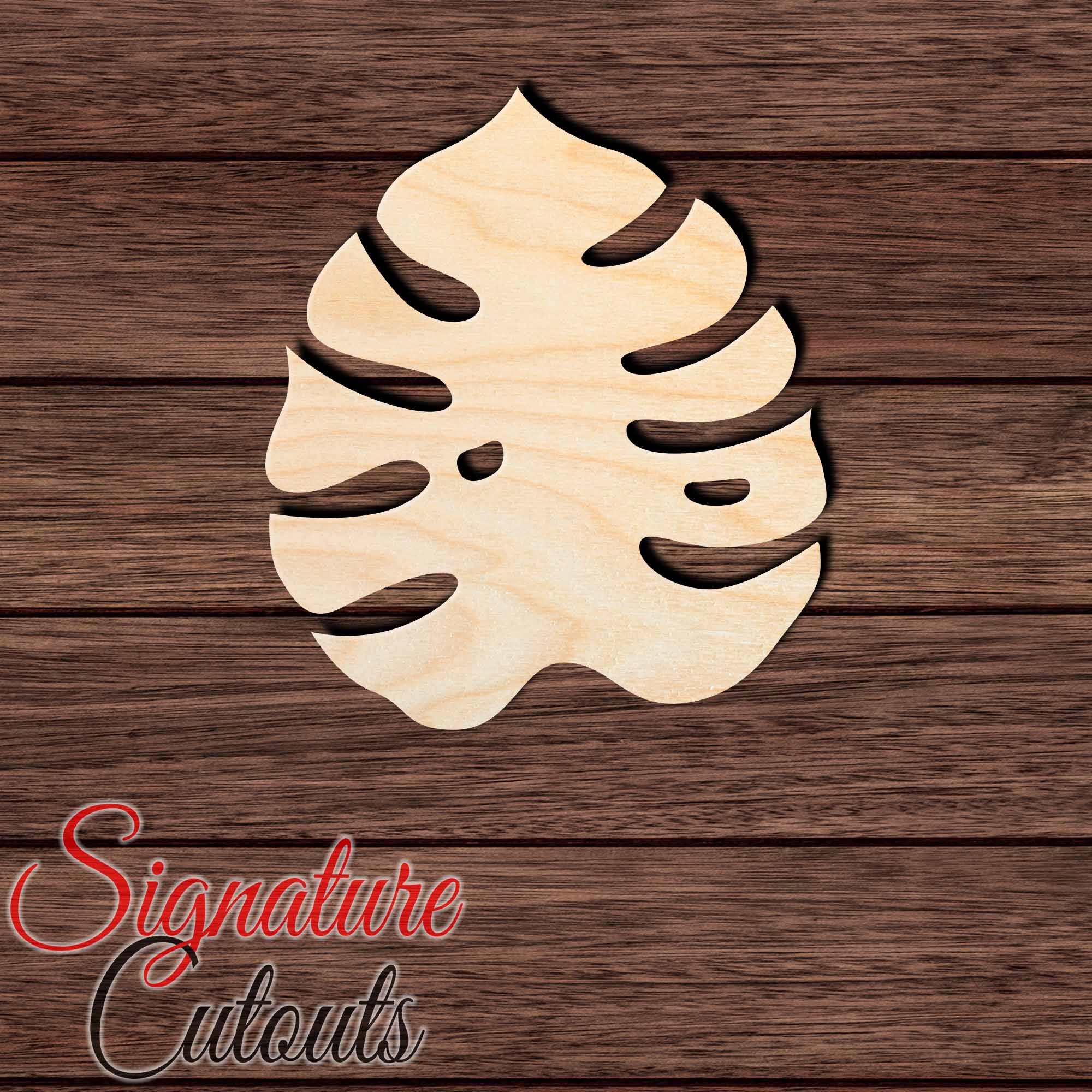 Monstera Leaf 005 Shape Cutout in Wood, Acrylic or Acrylic Mirror - Signature Cutouts