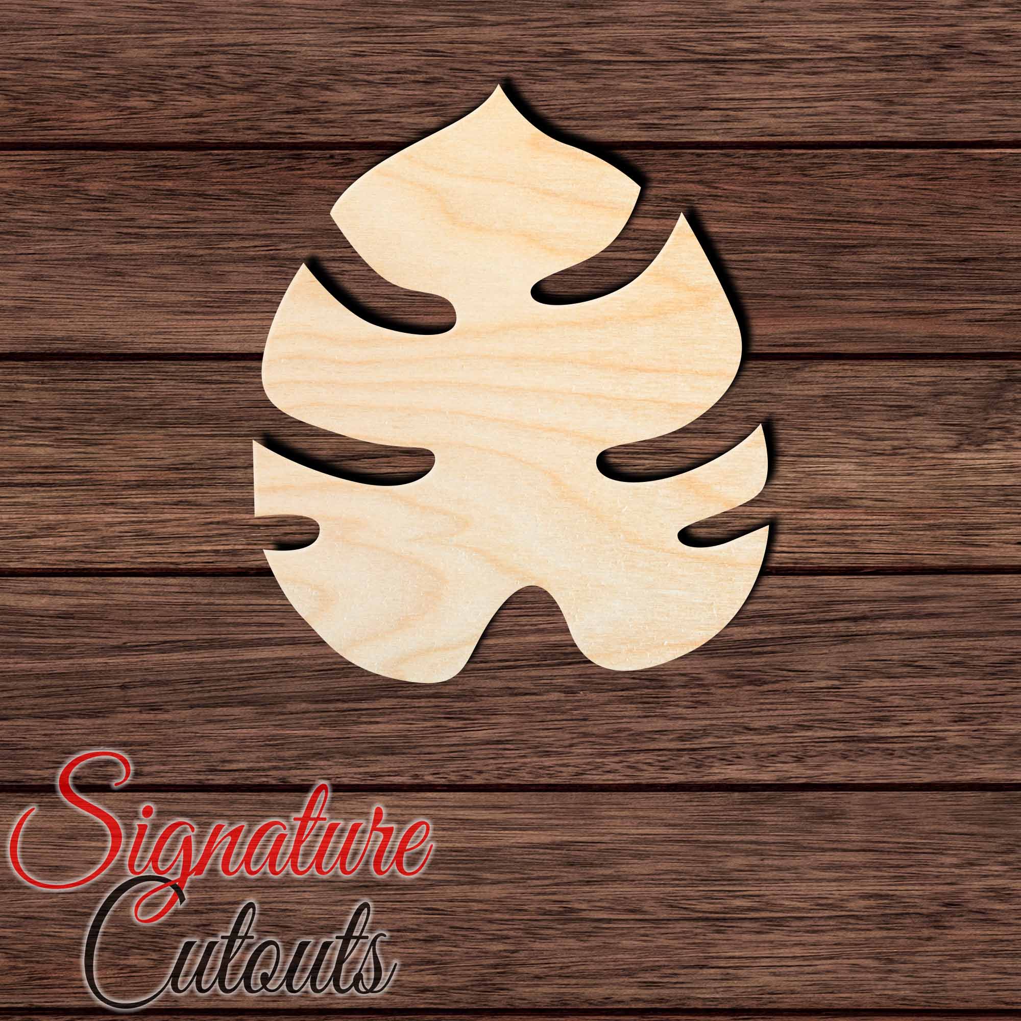 Monstera Leaf 007 Shape Cutout in Wood, Acrylic or Acrylic Mirror - Signature Cutouts