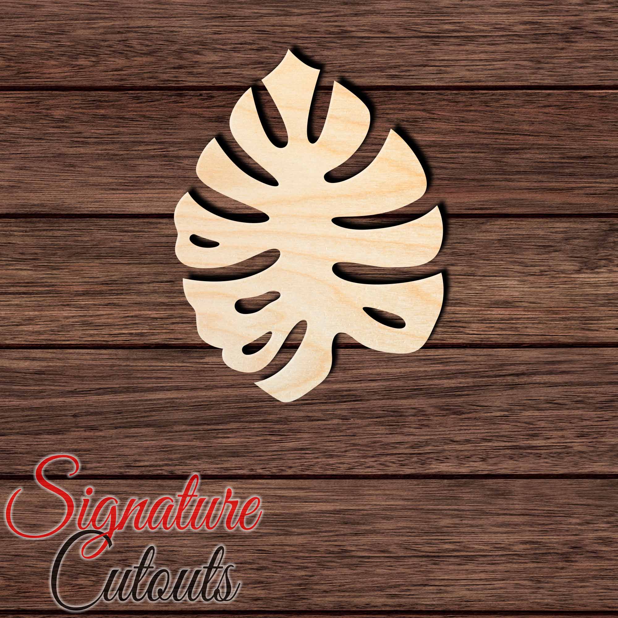 Monstera Leaf 008 Shape Cutout in Wood, Acrylic or Acrylic Mirror - Signature Cutouts
