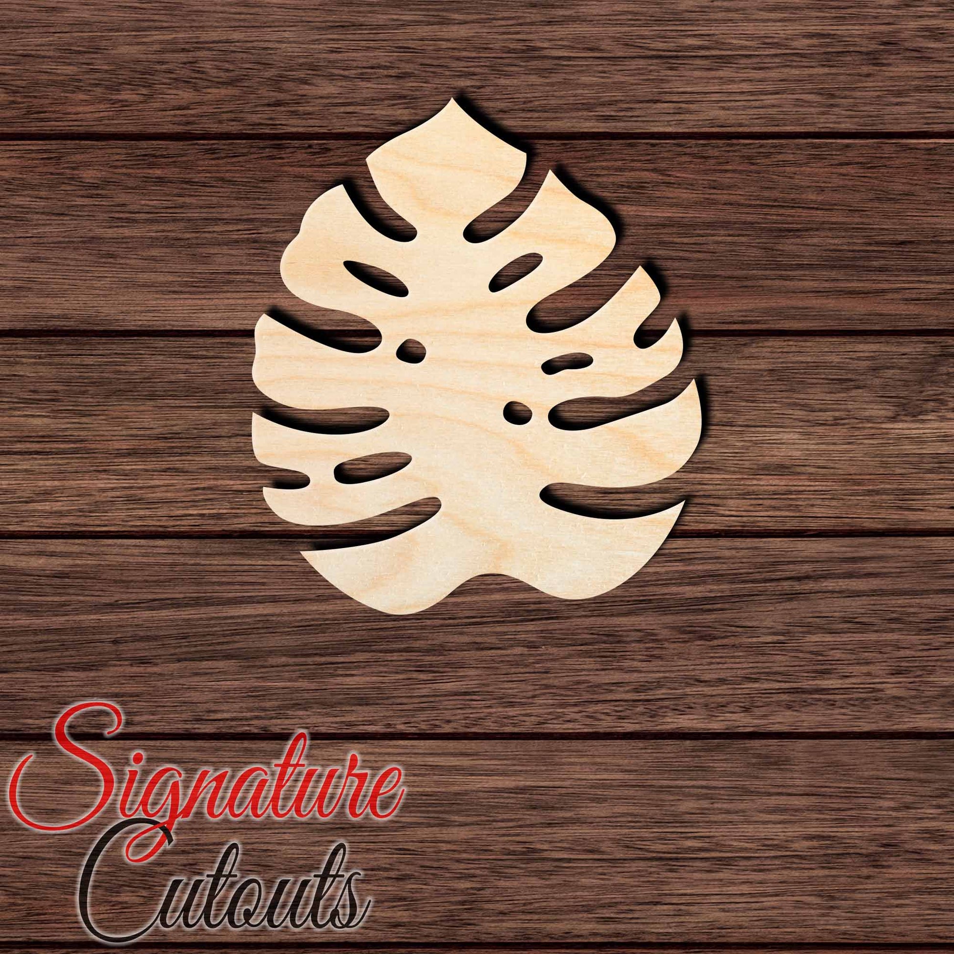 Monstera Leaf 009 Shape Cutout in Wood, Acrylic or Acrylic Mirror - Signature Cutouts