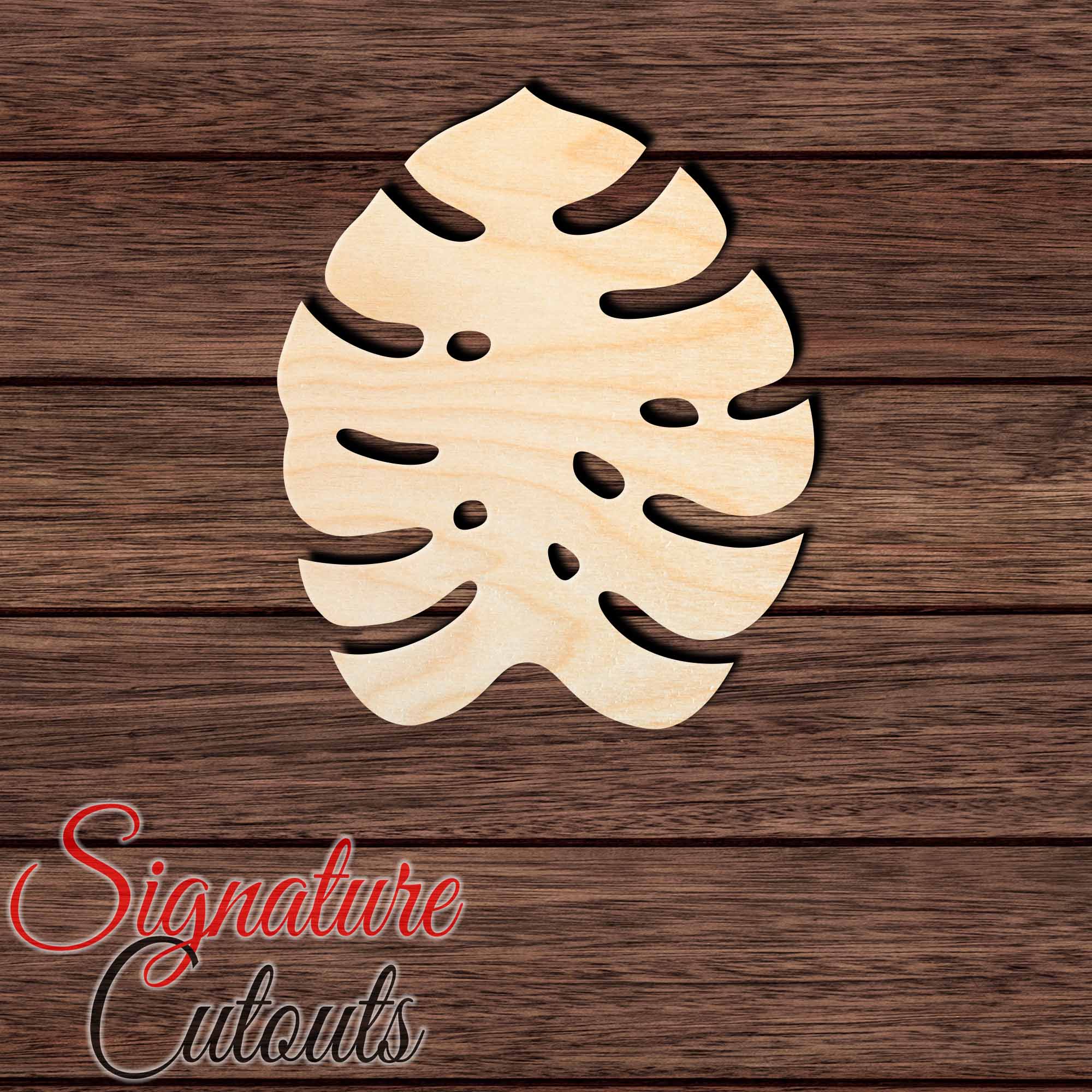 Monstera Leaf 010 Shape Cutout in Wood, Acrylic or Acrylic Mirror - Signature Cutouts
