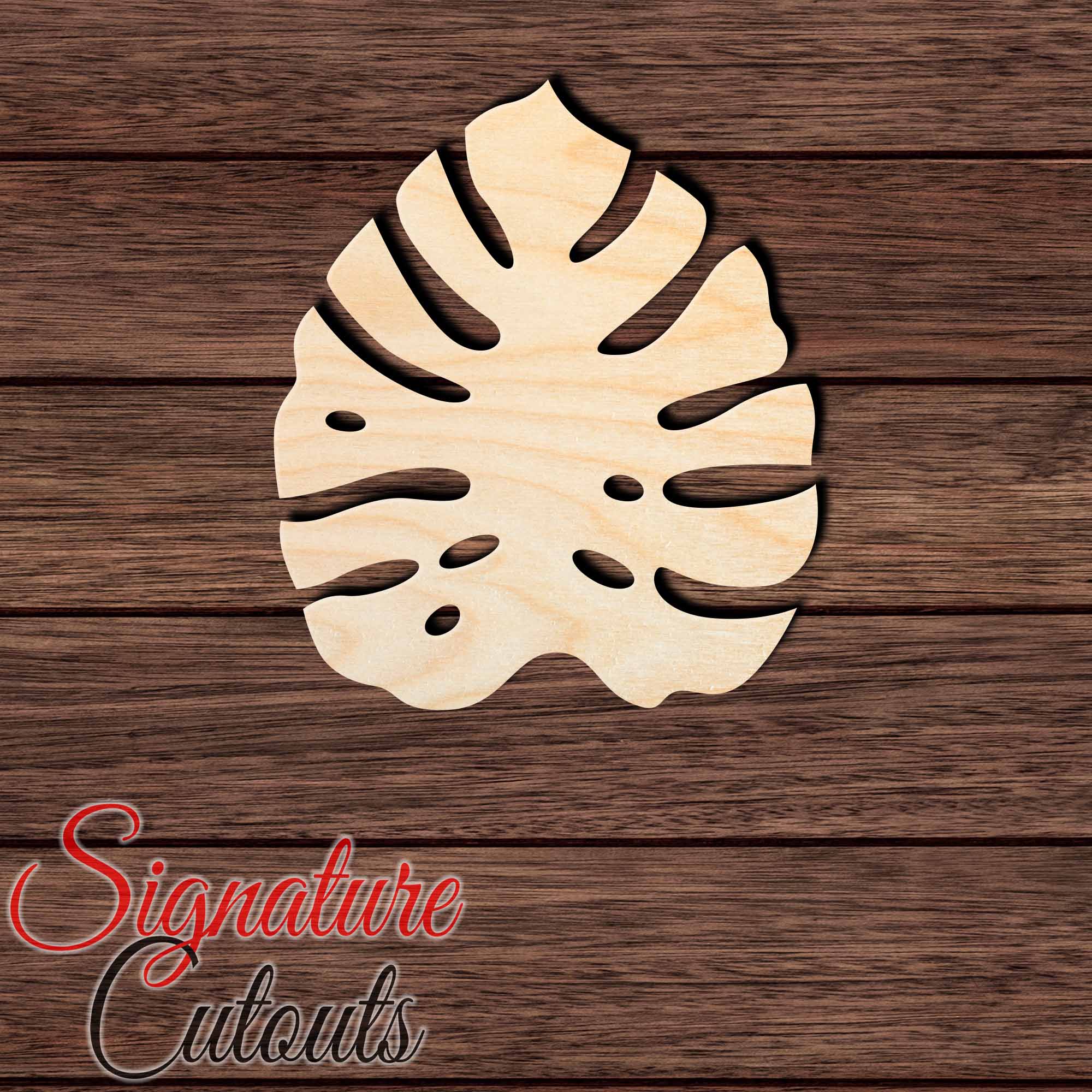 Monstera Leaf 011 Shape Cutout in Wood, Acrylic or Acrylic Mirror - Signature Cutouts