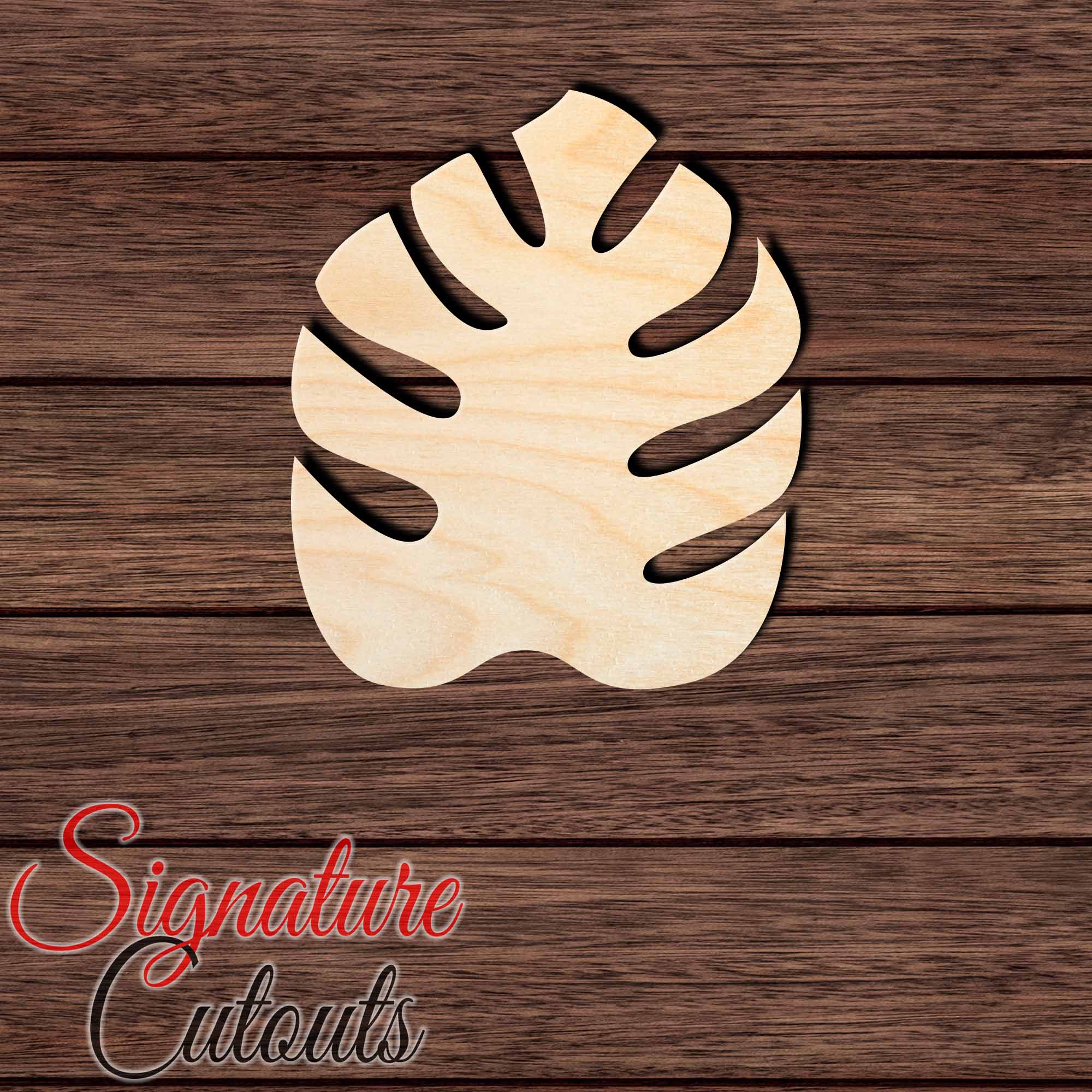 Monstera Leaf 012 Shape Cutout in Wood, Acrylic or Acrylic Mirror - Signature Cutouts