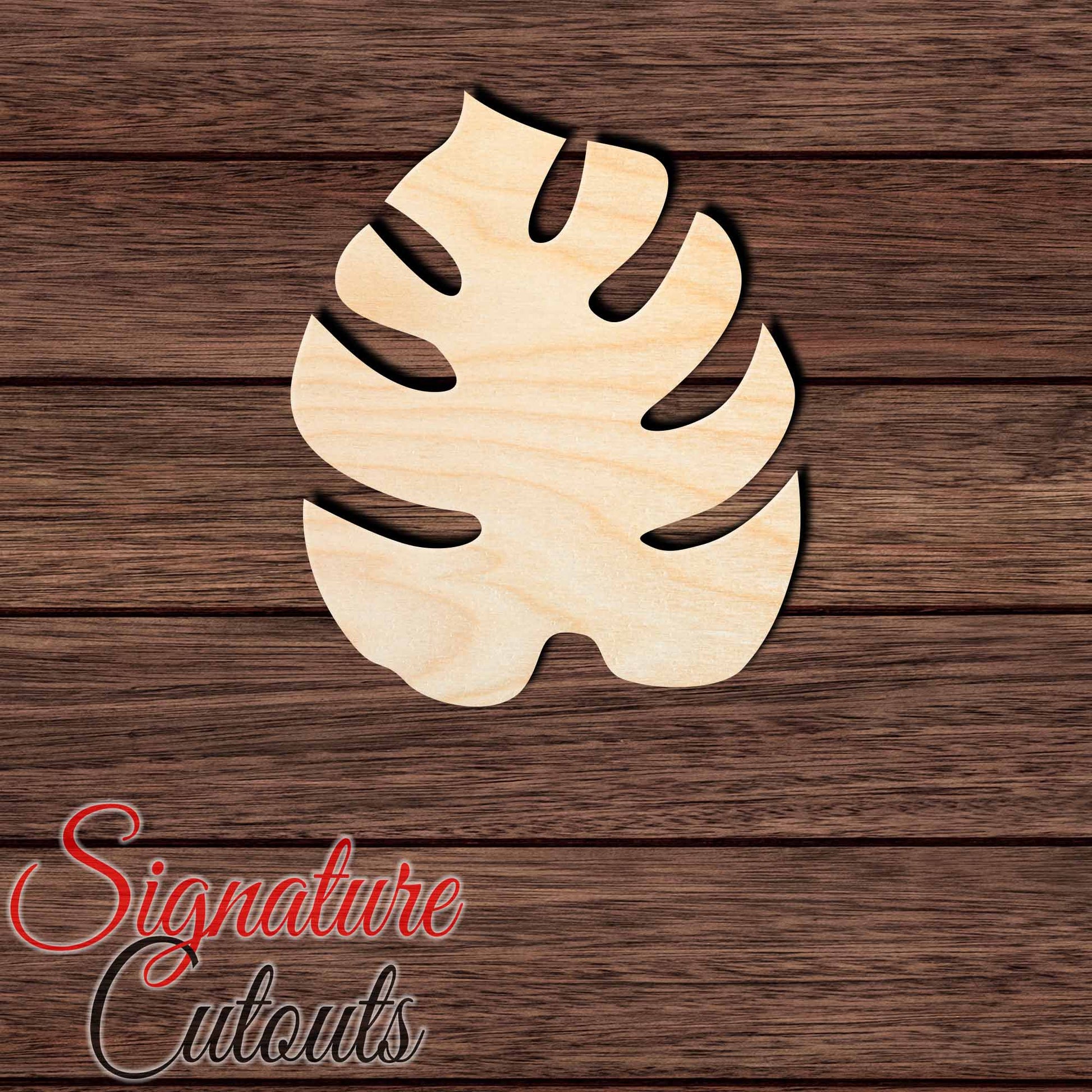 Monstera Leaf 013 Shape Cutout in Wood, Acrylic or Acrylic Mirror - Signature Cutouts