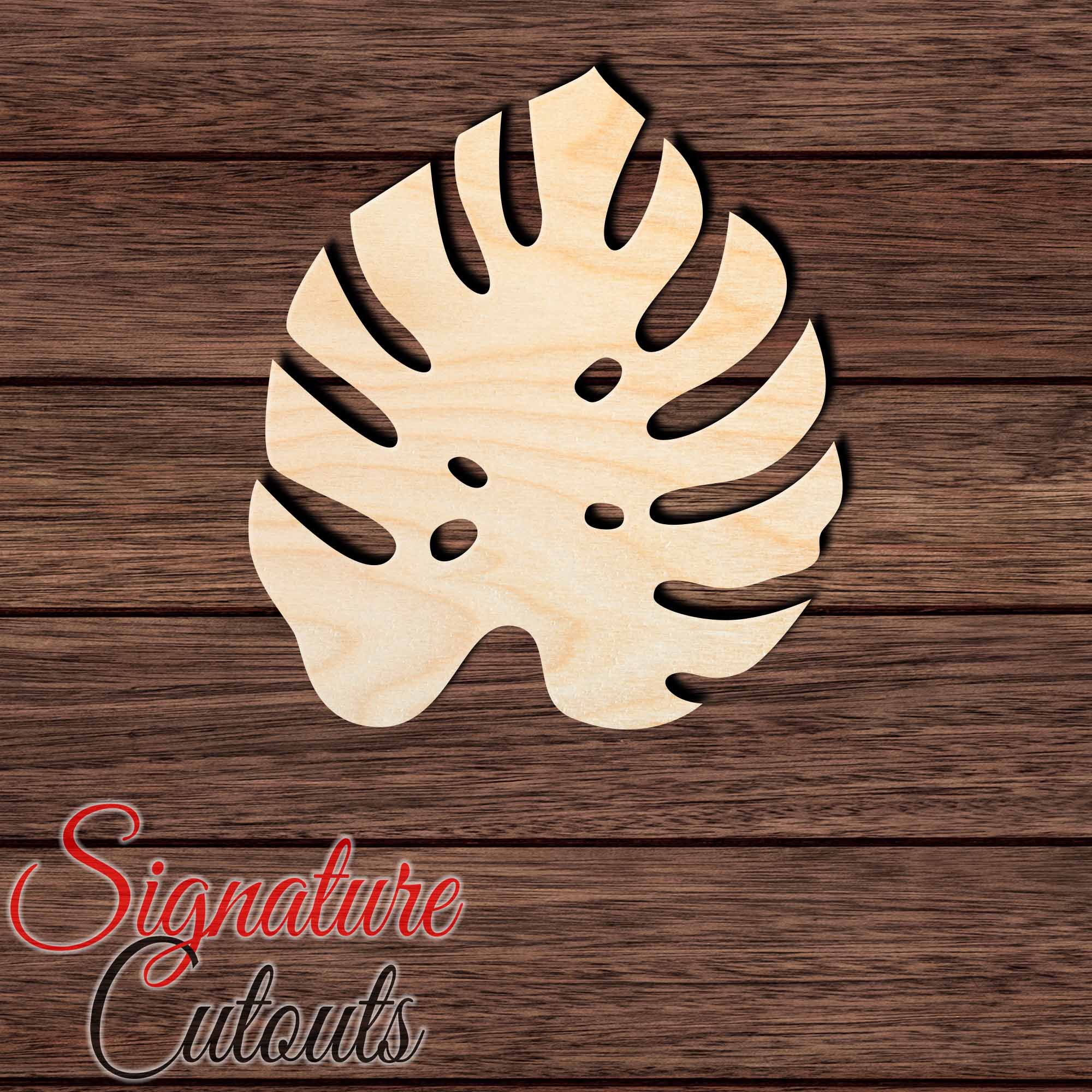 Monstera Leaf 014 Shape Cutout in Wood, Acrylic or Acrylic Mirror - Signature Cutouts